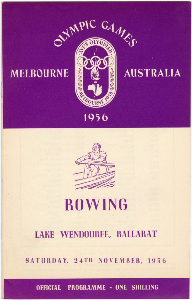 Rowing program  for the 1956 Olympic Games image 1734390-1