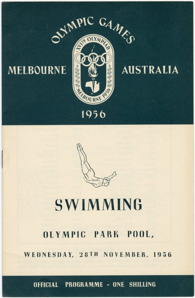 Swimming program for  the 1956 Olympic Games