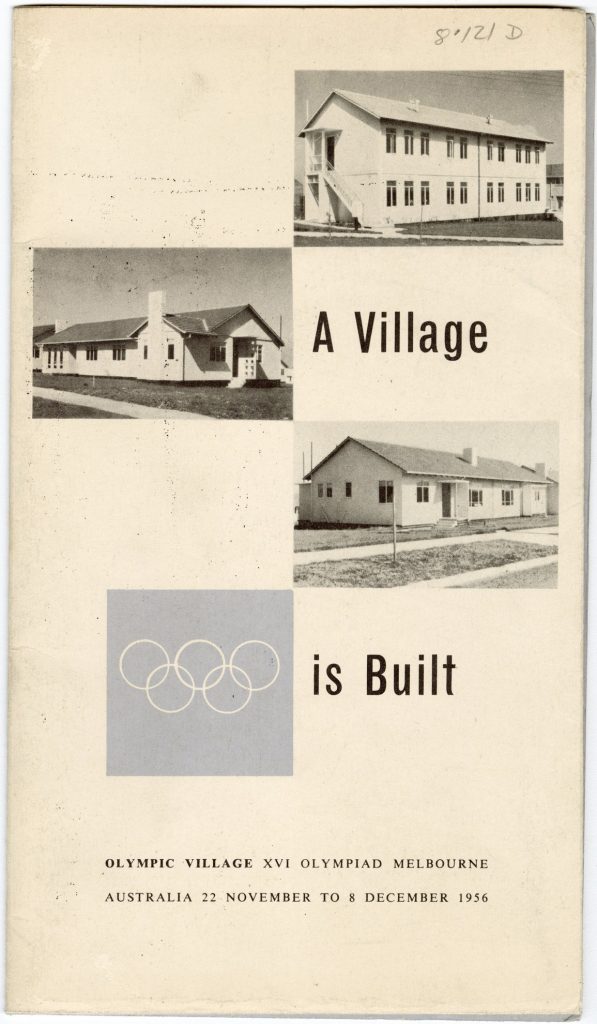 Information booklet about the Olympic village, built for the 1956 Olympic Games