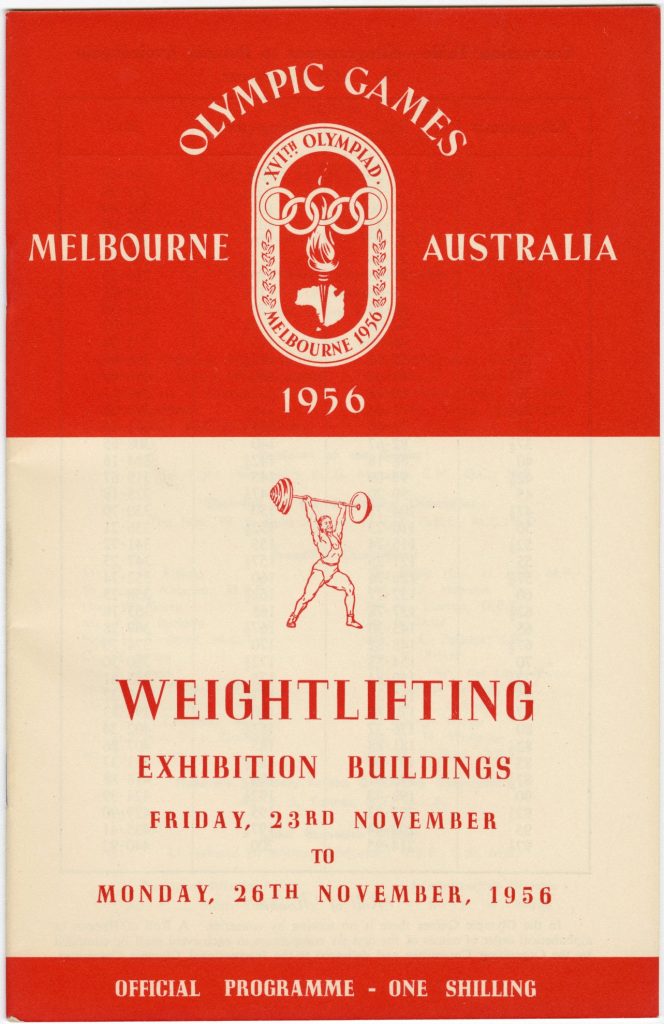 Weightlifting program for the 1956 Olympic Games image 1734394-1