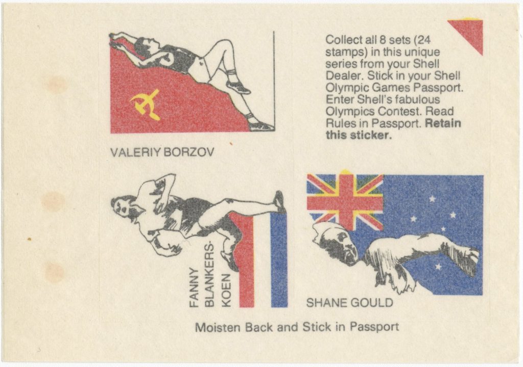 Stamps for the 1976 Olympic Games souvenir passport