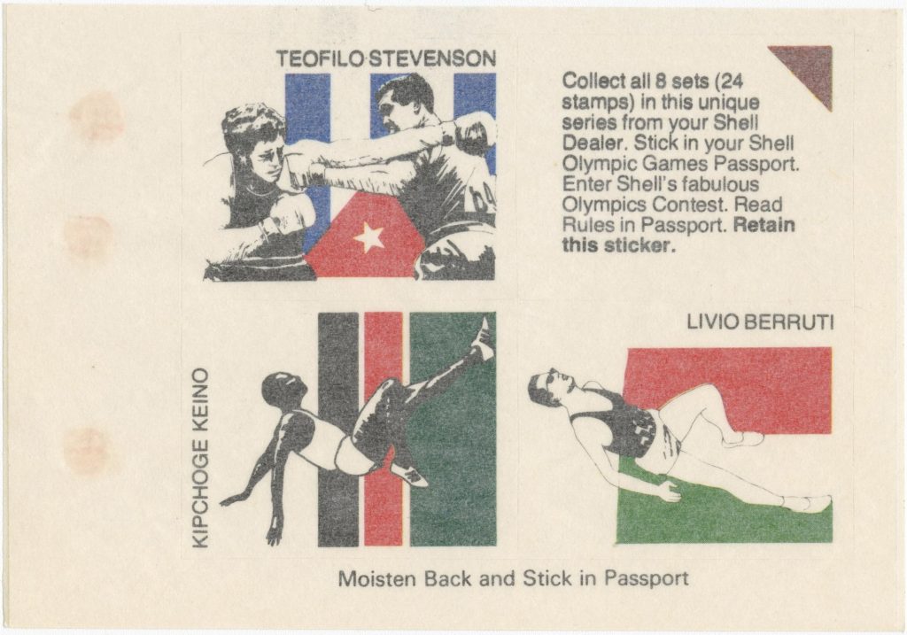 Stamps for the 1976 Olympic Games souvenir passport image 1734438-2