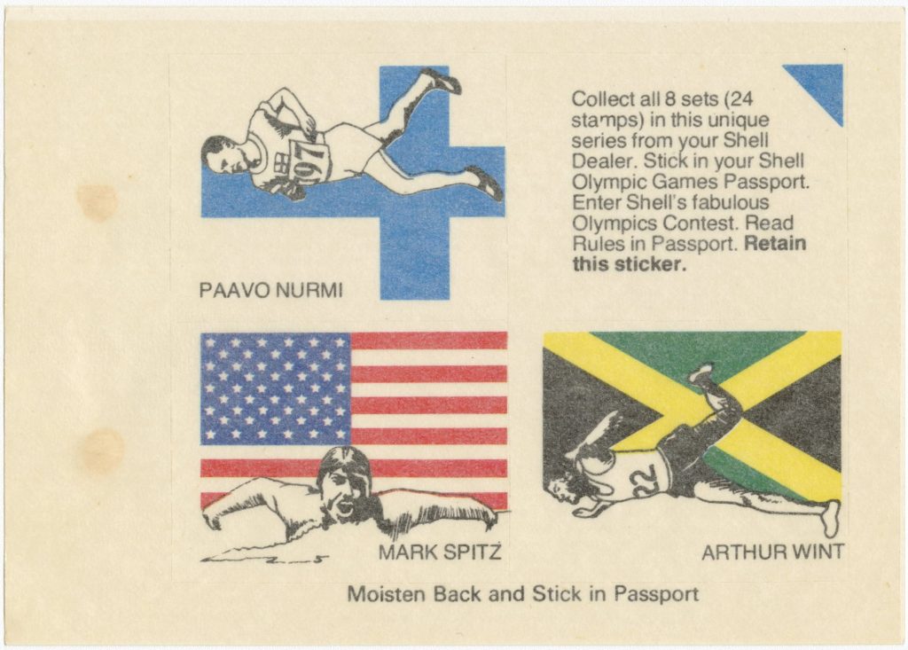 Stamps for the 1976 Olympic Games souvenir passport image 1734438-4