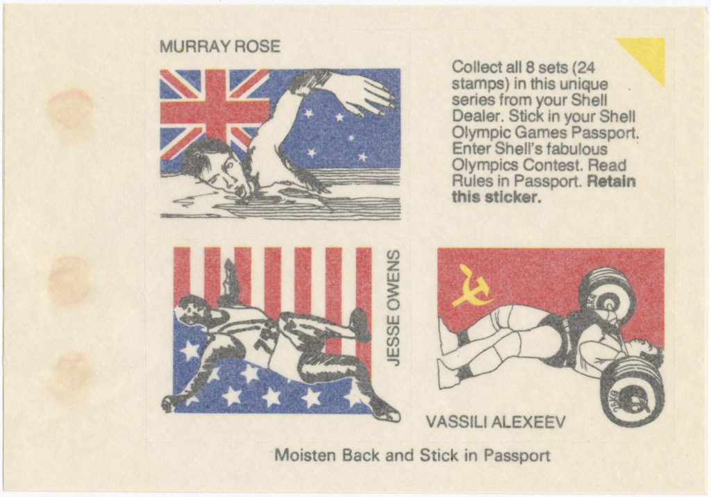 Stamps for the 1976 Olympic Games souvenir passport image 1734438-6