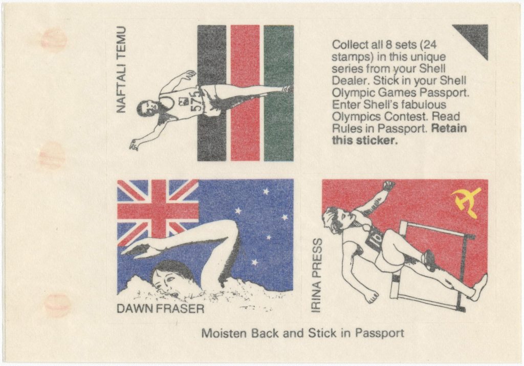 Stamps for the 1976 Olympic Games souvenir passport image 1734438-8