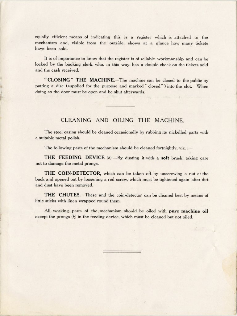 Instruction booklet for the BEAM ticket issuing machine image 1735443-6