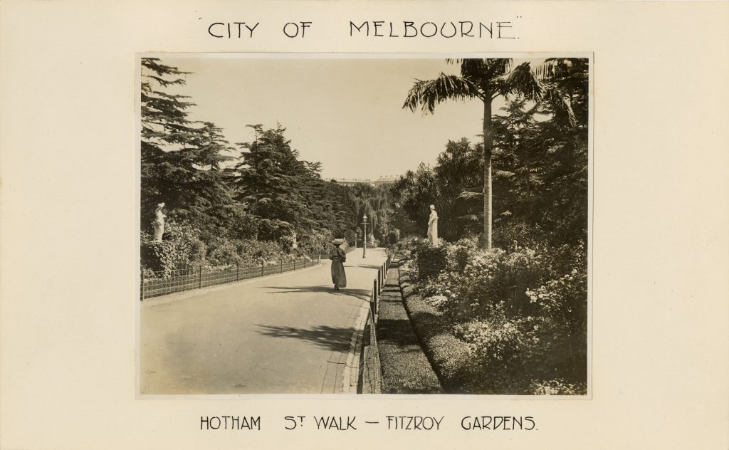 Image of Hotham Street walk in Fitzroy Gardens