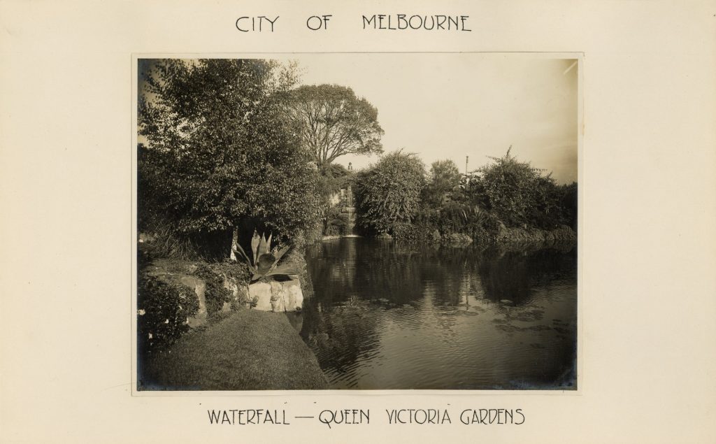 Image of a waterfall in Queen Victoria Gardens