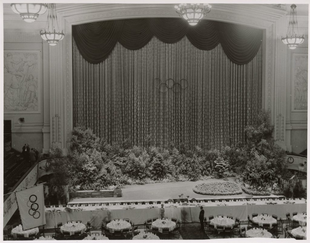 Image showing Melbourne Town Hall decorated for a luncheon for the Duke of Edinburgh