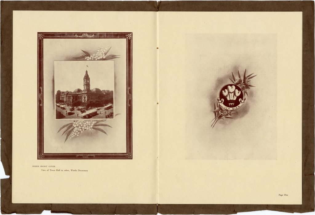 Souvenir booklet from the Address of Welcome presented to the Prince of Wales in 1920 image 1738910-3