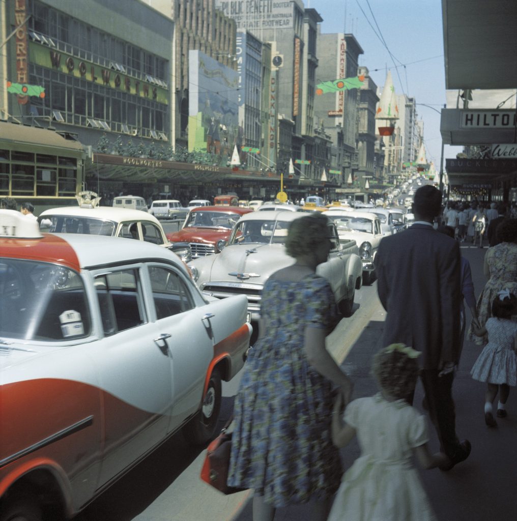 A16 Taxis along Bourke Street