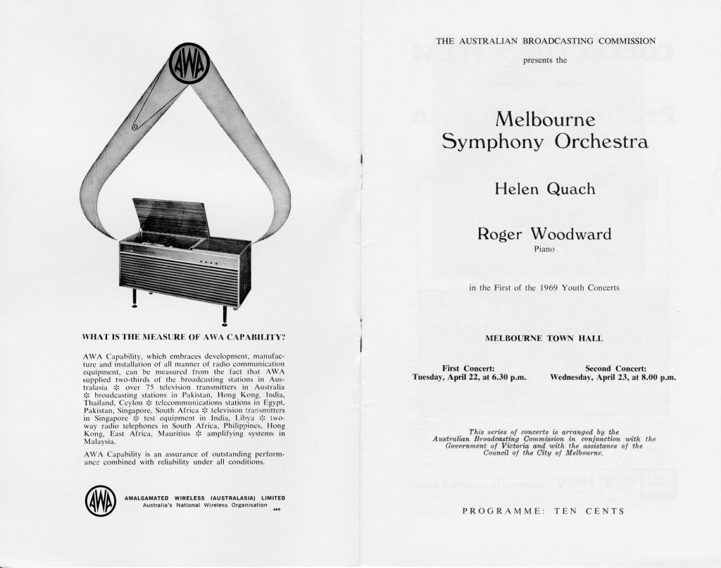 Programme, first 1969 Youth concert