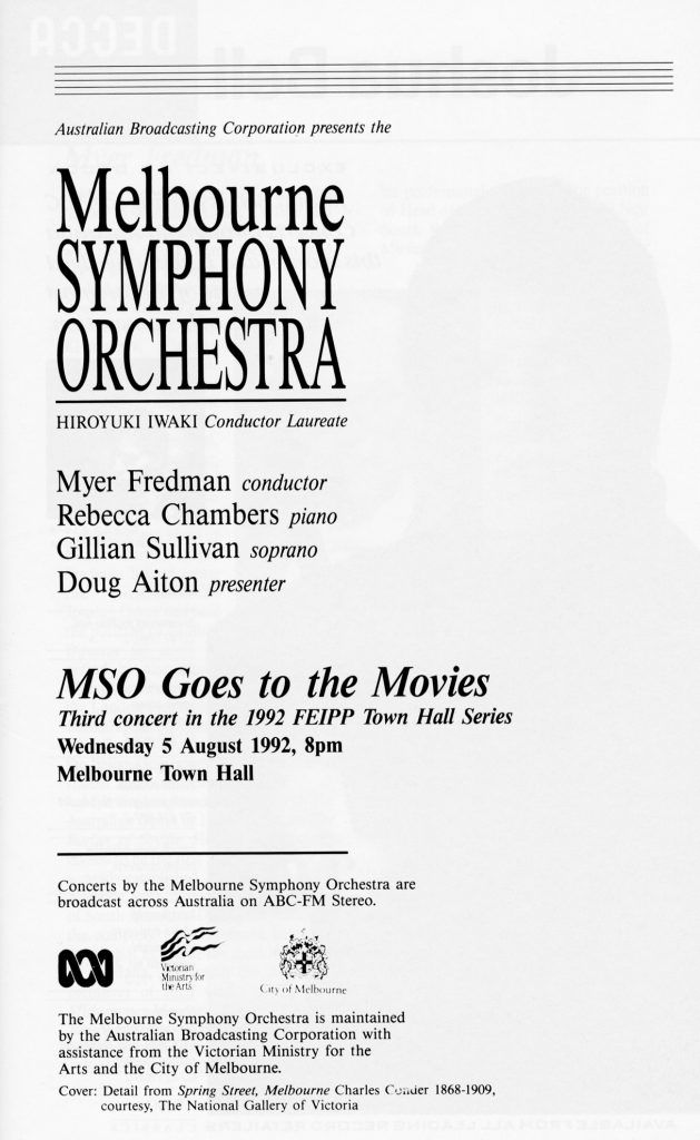 Programme, MSO Goes to the Movies concert