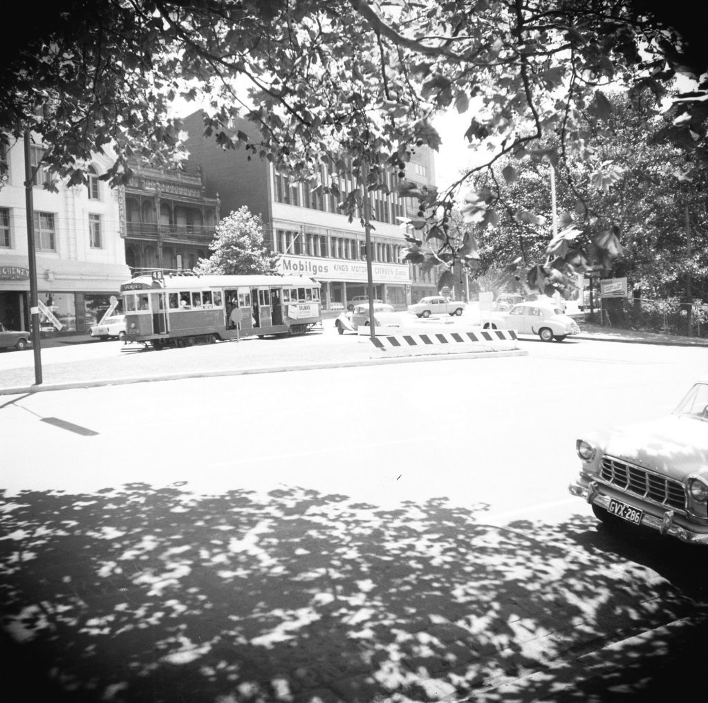 Unmarked Book Negative A11 – Intersection of Flinders Street with Wellington Parade South