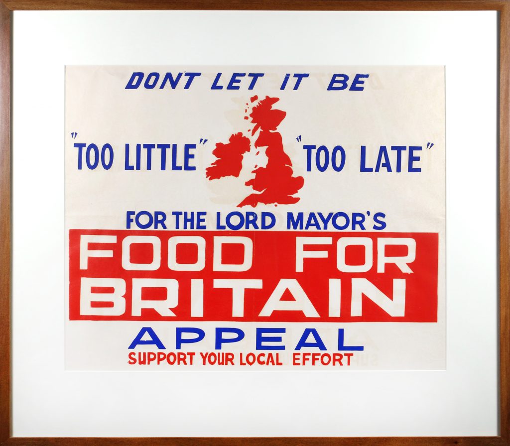 Poster, Lord Mayor’s Food for Britain Appeal