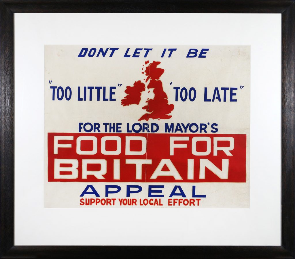 Poster, Lord Mayor’s Food for Britain Appeal