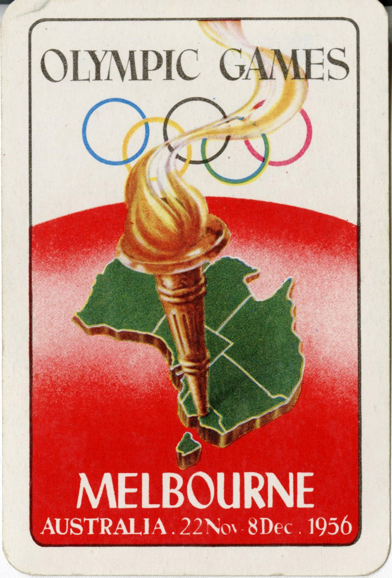 Playing Card, Melbourne Olympics 1956 City Collection