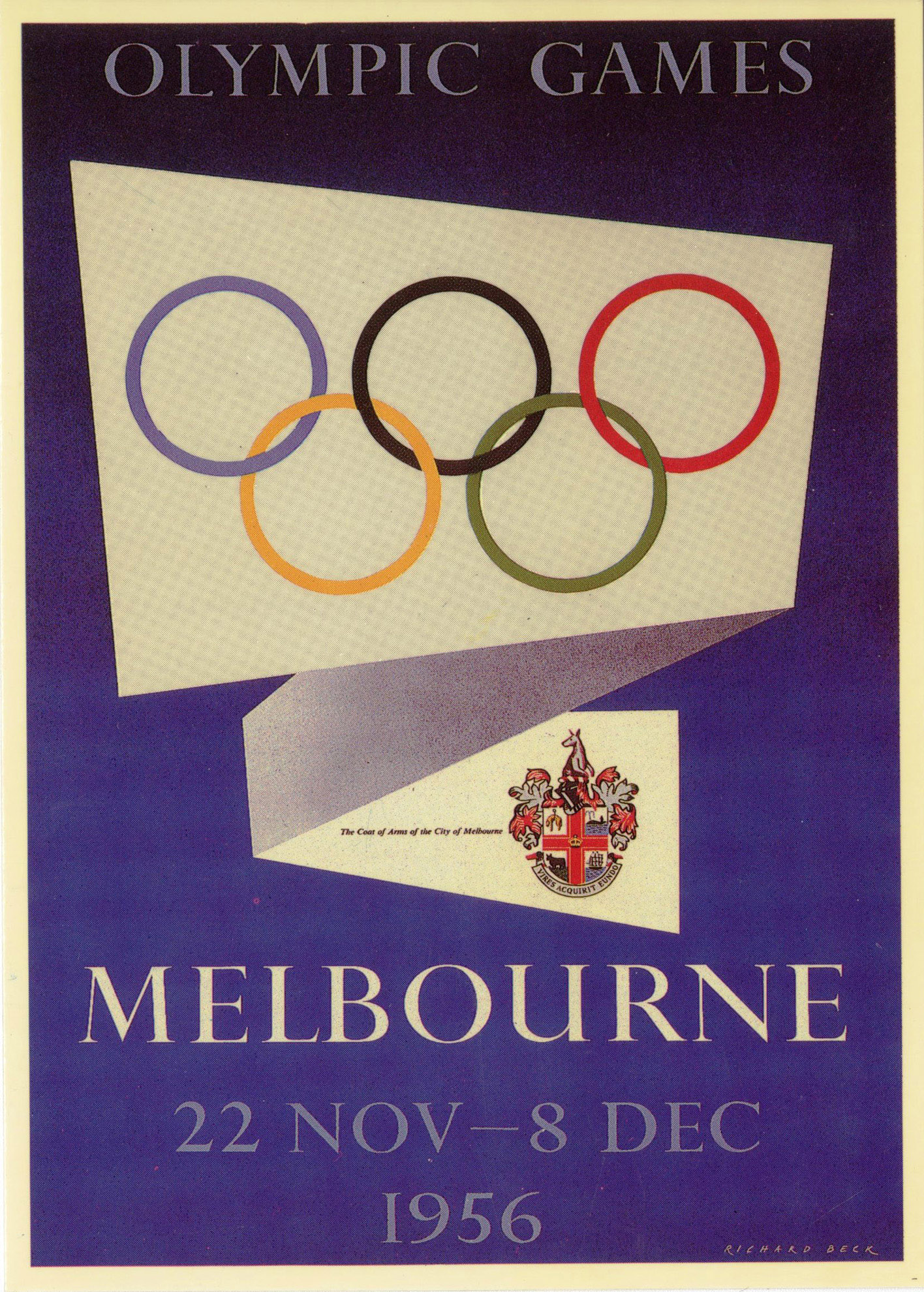 Postcard, Melbourne Olympic Games 1956 - City Collection