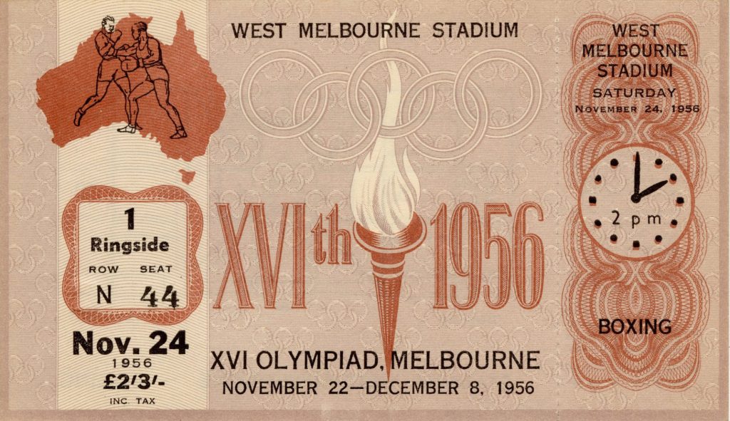 Ticket, 1956 Olympics, Boxing