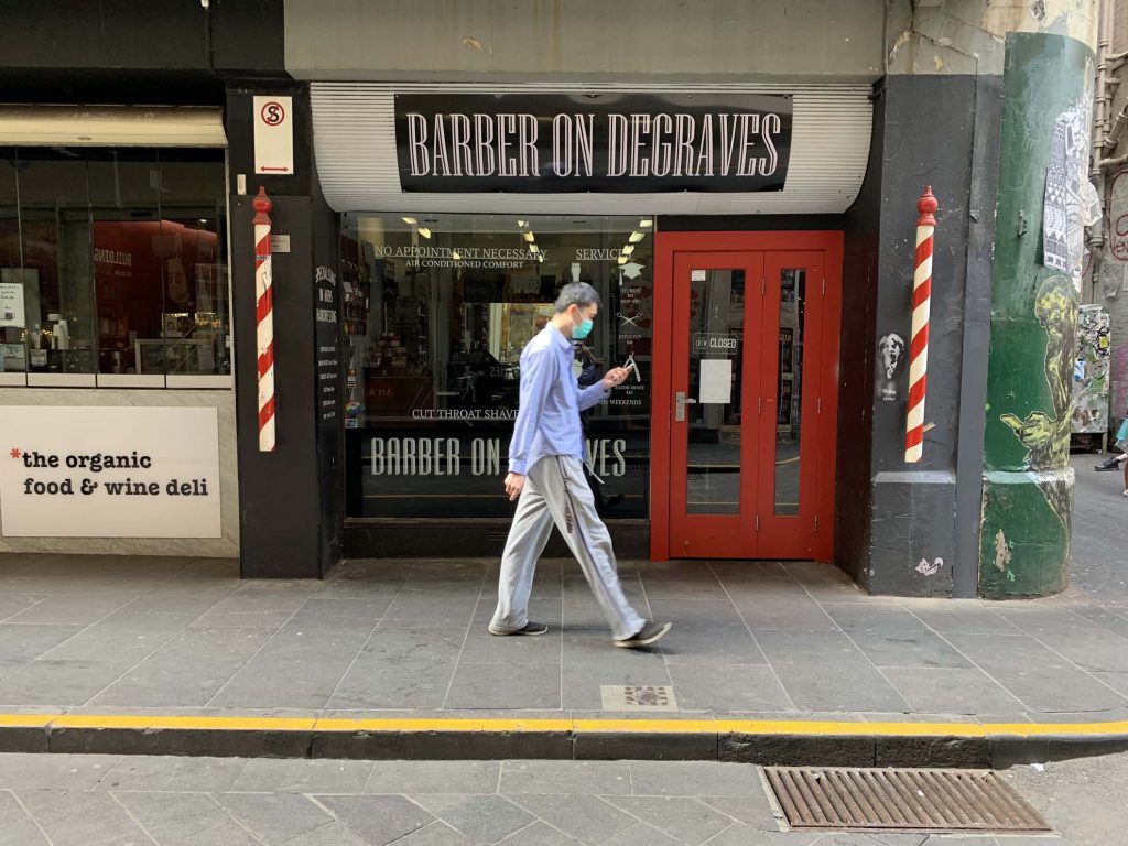 A Sign Of The Times (Barber on Degraves) 2