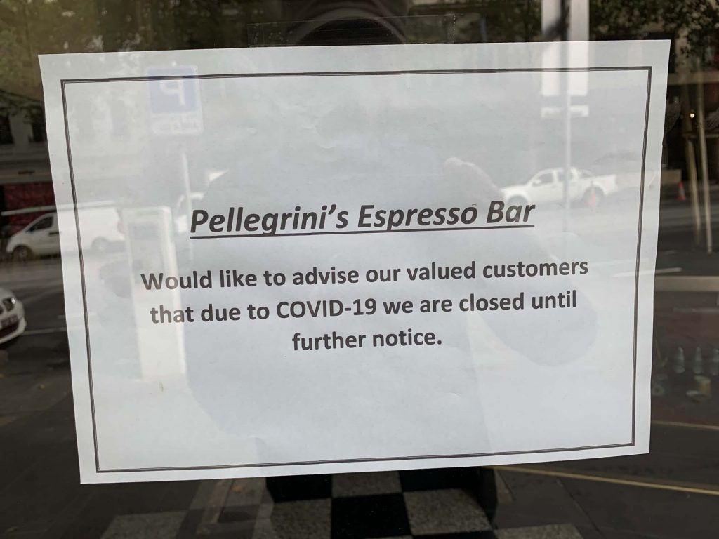 A Sign Of The Times (Pellegrini’s on Bourke Street) 1