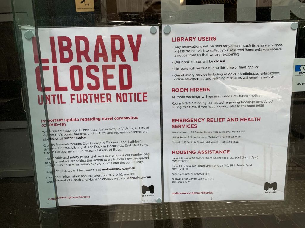 A Sign Of The Times (Melbourne City Library) 1