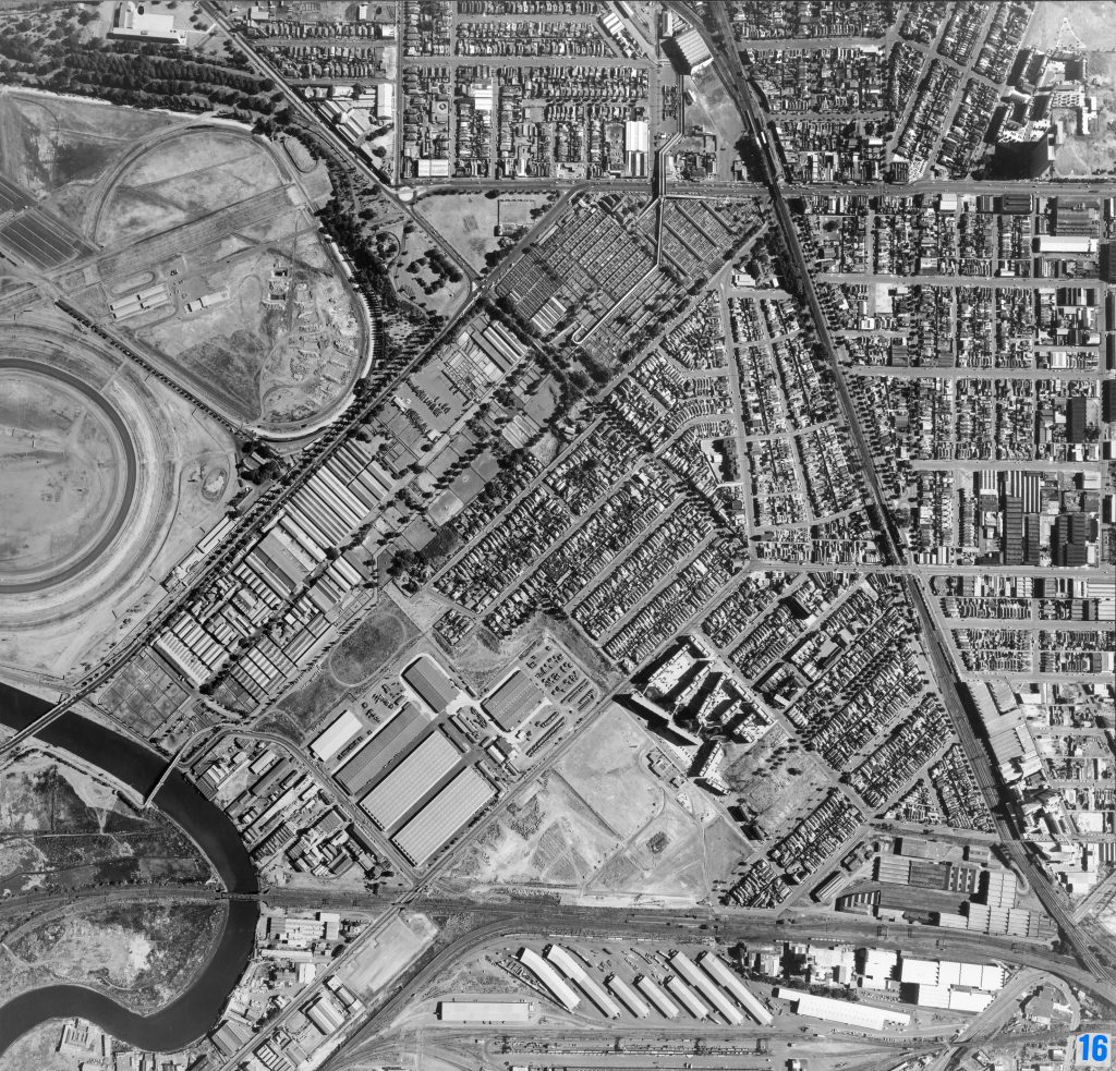Map 16 – Aerial view of Kensington and Flemington