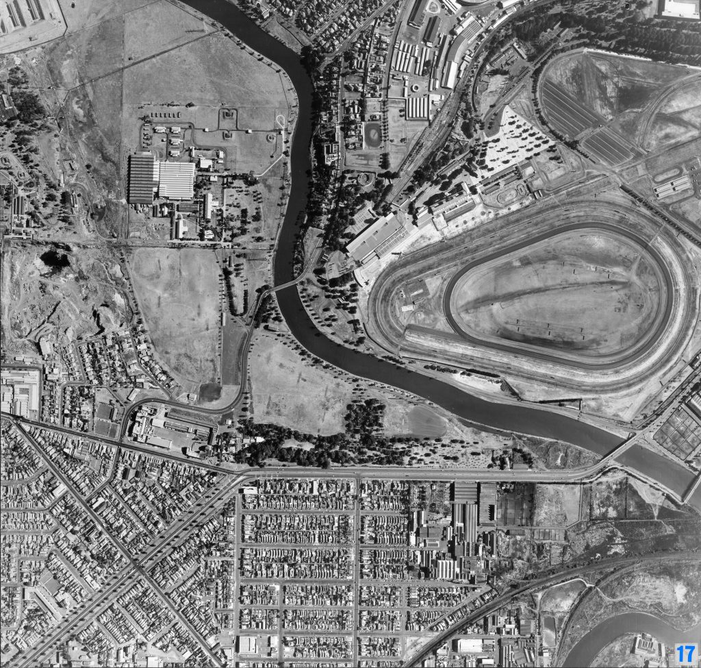 Map 17 – Aerial view of Flemington and Footscray