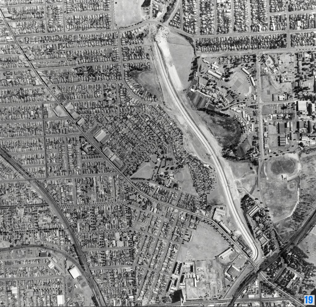 Map 19 – Aerial view of Flemington, Travancore and Ascot Vale