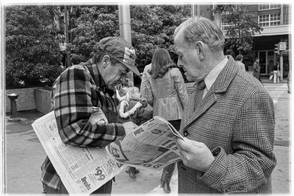 Buying The Herald (Bourke Street)