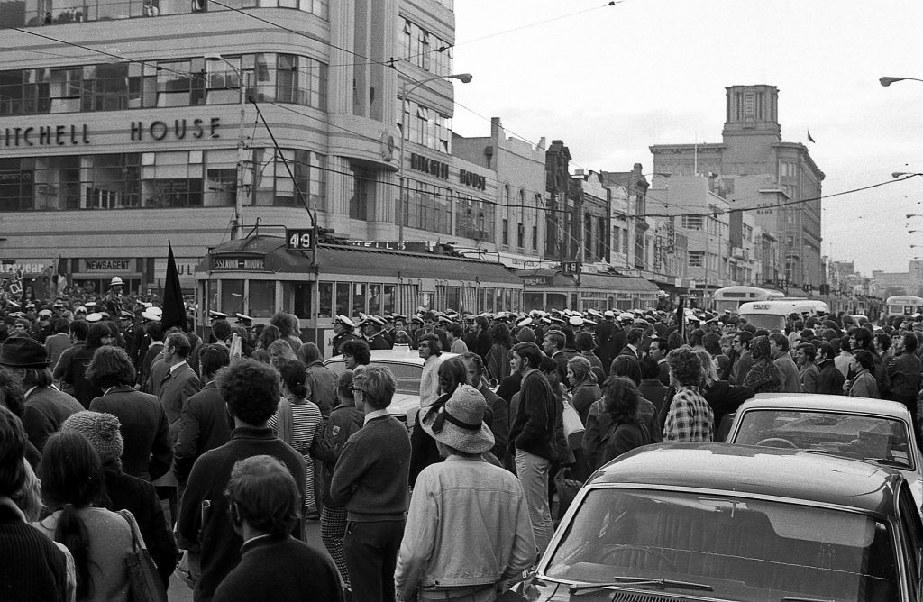 Police, corner of Elizabeth and Lonsdale Streets (Vietnam moratorium protest)