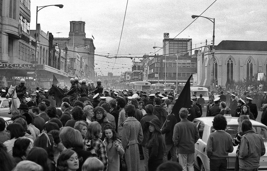 Police, corner of Elizabeth and Lonsdale Streets (Vietnam moratorium protest)