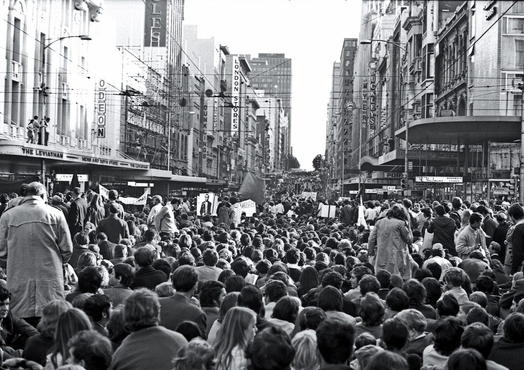 Sit-down on Bourke Street (Vietnam moratorium protest)