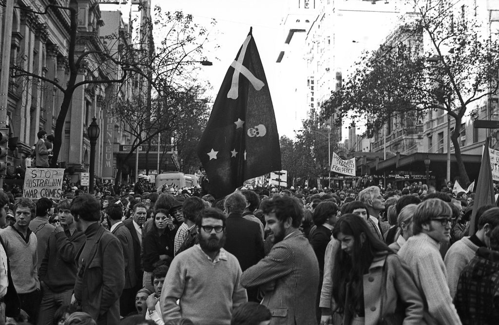 Protest on Swanston Street (Vietnam moratorium protest)