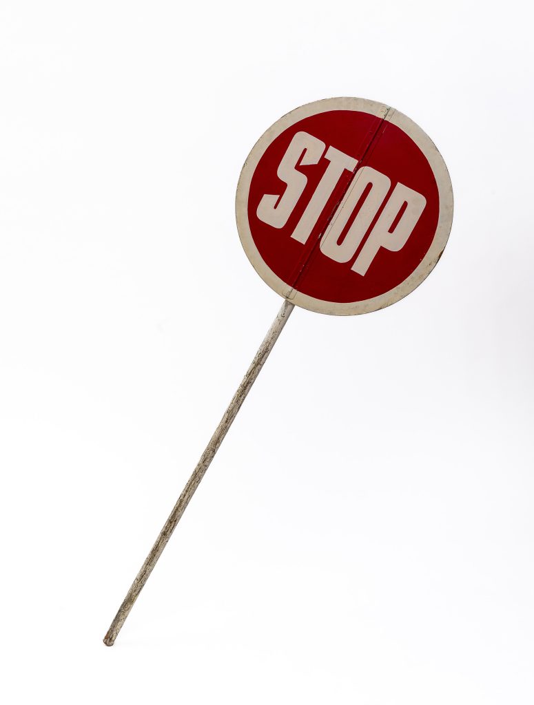 Sign, STOP/SLOW image 1558162-1